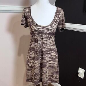 y2k brown two tone babydoll top medium